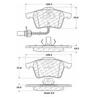 Centric C-TEK 01-09 Audi A4 / 05-09 Audi A4 Quattro Ceramic Brake Pads w/ Shims - Front