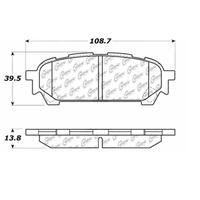 Centric 03-07 Subaru Impreza / 04-08 Subaru Forester C-TEK Ceramic Rear Brake Pads with Shims