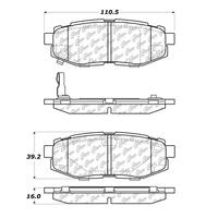 Centric 23-20 Subaru BRZ / 14-18 Subaru Forester C-TEK Ceramic Rear Brake Pads w/ Shims