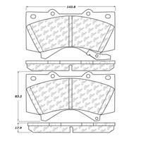 Centric Lexus LX570 08-11 C-TEK Ceramic Brake Pads with Shims (Front)