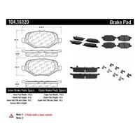 Centric Posi-Quiet Semi-Metallic Brake Pads w/Hardware - Rear