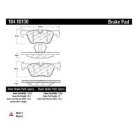 PosiQuiet 12-15 BMW 118i Premium Semi Metallic Rear Brake Pads