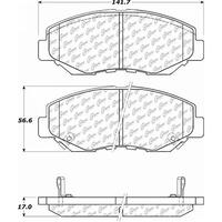 PosiQuiet 16-17 Honda Civic Premium Ceramic Front Disc Brake Pads