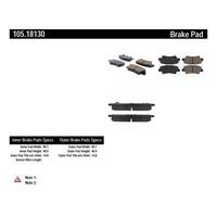 Centric Posi-Quiet Ceramic Brake Pads - Rear