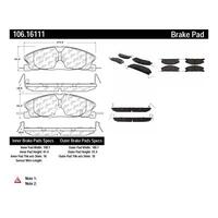 Centric Posi-Quiet Extended Wear Brake Pads w/Hardware - Front