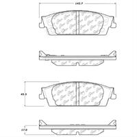 PosiQuiet 14-16 Chevy Siverado / Tahoe Semi Metallic Extended Wear Rear Brake Pads