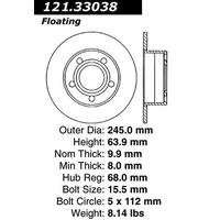 Centric C-Tek Standard Brake Rotor - Rear