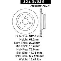 Centric C-Tek Standard Brake Rotor - Rear Left