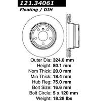 Centric C-Tek Standard Brake Rotor - Rear