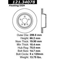 Centric 07-13 BMW 328i C-TEK Standard Rear Rotor