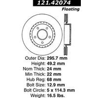 Centric 03-05 350Z Front Rotor