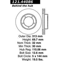 Centric C-Tek Standard Brake Rotor - Front