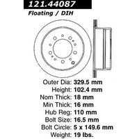 Centric C-Tek Standard Brake Rotor - Rear