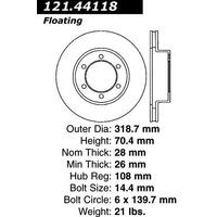 Centric C-Tek Standard Brake Rotor - Front