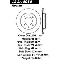 Centric C-Tek Standard Brake Rotor - Front