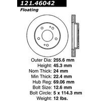 Centric C-Tek Standard Brake Rotor - Front