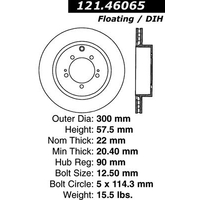 Centric 03-06 Evo 8 & 9 Rear Rotor