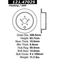 Centric 09-10 Subaru Forester / 08-10 Impreza Rear Rotor