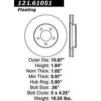 Centric C-Tek Standard Brake Rotor - Front