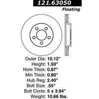 Centric C-Tek Standard Brake Rotor - Front