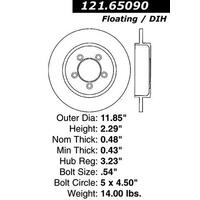 Centric C-Tek Standard Brake Rotor - Rear