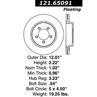 Centric C-Tek Standard Brake Rotor - Front