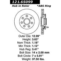 Centric C-Tek Standard Brake Rotor - Front