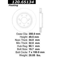 Centric 10-14 Ford F-150 C-TEK Front Rotor