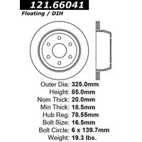 Centric C-Tek Standard Brake Rotor - Rear