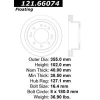 Centric C-Tek Standard Brake Rotor - Front