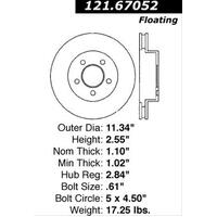 Centric C-Tek Standard Brake Rotor - Front