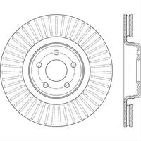 Centric Premium High Carbon Front Brake Rotor 2015 Lincoln MKC