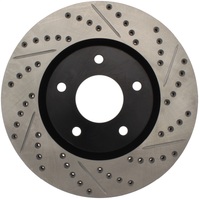 StopTech 1/02-05 Infiniti G35 (alloy disc) / 6/02-05 Nissan 350Z Slotted & Drilled Left Front Rotor