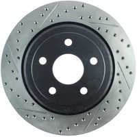 StopTech 12-15 Jeep Cherokee SRT8 Sport Slotted & Drilled Rear Passenger Side Rotor