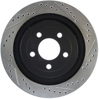 StopTech Slotted & Drilled Sport Brake Rotor - 2015 Ford Mustang GT - Rear Left