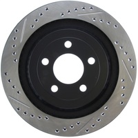 StopTech Slotted & Drilled Sport Brake Rotor - 2015 Ford Mustang GT - Rear Right