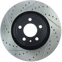 StopTech Slotted & Drilled Sport Brake Rotor - 2015 Ford Mustang Non-Brembo - Front Right