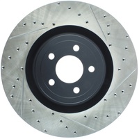 StopTech Slotted & Drilled Sport Brake Rotor - 2015 Ford Mustang GT - Front Left