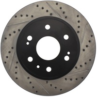 StopTech 05-10 GMC Sierra 1500 (w Rear Drum) / 07-09 GMC Yukon Front Left Slotted & Drilled Rotor