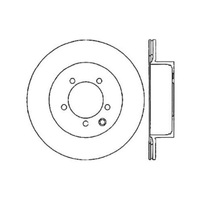 StopTech 03-04 Infiniti G35 / 03-05 G35X / 03-05 Nissan 350Z Cross Drilled Left Rear Rotor