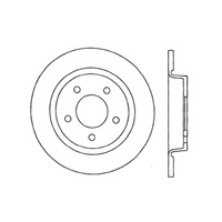 StopTech 04-10 Mazda3 Drilled Left Rear Rotor