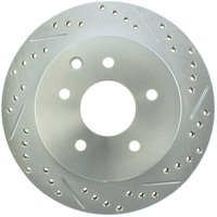 StopTech Select Sport Nissan Slotted and Drilled Left Rear Rotor