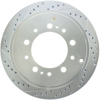 StopTech Select Sport 13-17 Toyota Land Cruiser Drilled / Slotted Rear Passenger-Side Brake Rotor