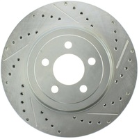 StopTech Select Sport 10-14 Dodge Challenger Drilled and Slotted Front Left Brake Rotor