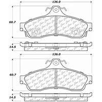 Centric Premium Semi-Metallic Brake Pads w/Shims and Hardware - Rear