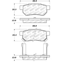 StopTech 90-01 Acura Integra Street Select Brake Pads - Rear