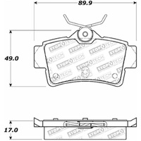 StopTech Street Select Brake Pads - Rear