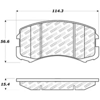 StopTech 02-07 Mitsubishi Lancer Street Select Brake Pads - Rear