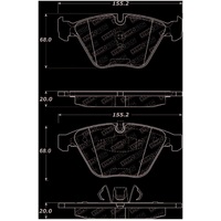 StopTech Street Select Brake Pads - Front 07-13 BMW 328i