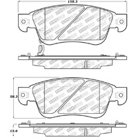 StopTech Street Select 07-08 Infiniti G35/ 08-13 G37/ 14-16 Q60 Front Brake Pads w/ Hardware